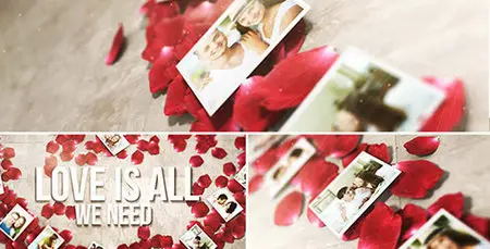 Rose Petals Heart - Photo Gallery - Project for After Effects (VideoHive)