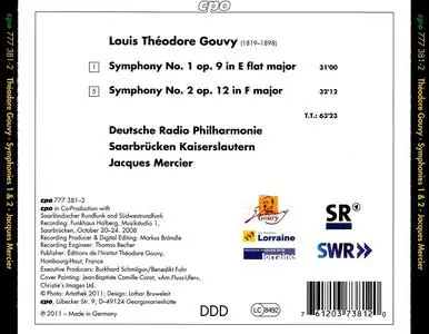 Jacques Mercier, Deutsche Radio Philharmonie - Théodore Gouvy: Symphonies Nos. 1 & 2 (2011)