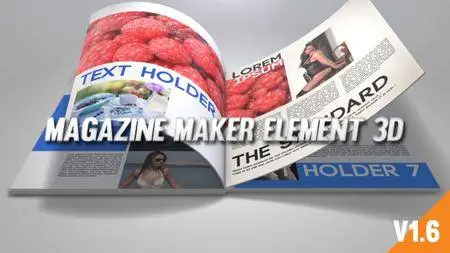 Magazine Maker Element 3D - Project for After Effects (VideoHive)