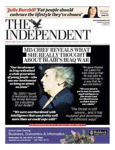 The Independent UK July 21 2010