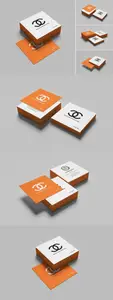 Square Business Cards Mockup SYH9R62