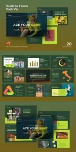 Guide to Tennis Dark Ver. - Powerpoint Template
