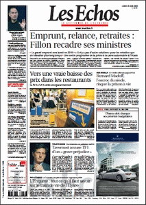 Les Echos. Lundi 29 Juin 2009.