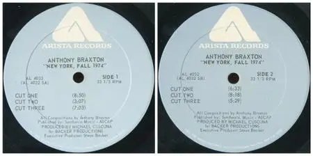 Anthony Braxton - New York, Fall 1974 (vinyl rip) (1975) {Arista}