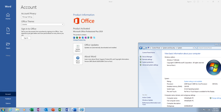 Microsoft Office Pro Plus version 1905 Build 11629.20196