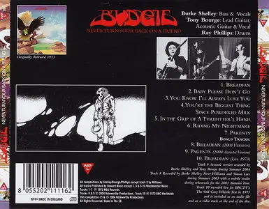 Budgie - Never Turn Your Back On A Friend (1973) [Remastered 2004] Re-up