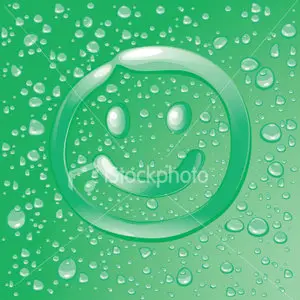 Vector dew effect laughing face