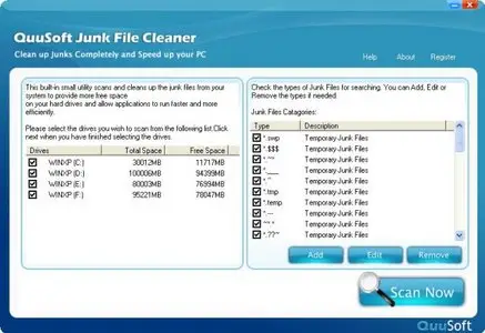 QuuSoft Junk File Cleaner v2010 1.1 Portable