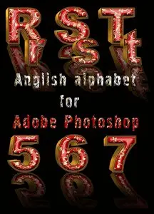 Anglish alphabet for adobe photoshop