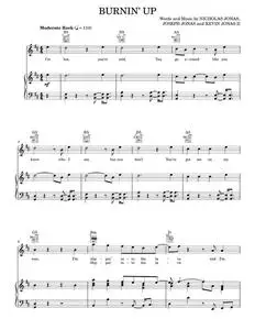 Burnin up - Jonas Brothers (Piano-Vocal-Guitar)