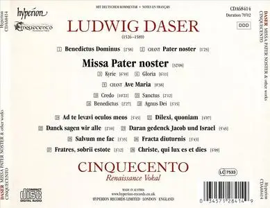 Cinquecento - Ludwig Daser: Missa Pater noster & other works (2023)
