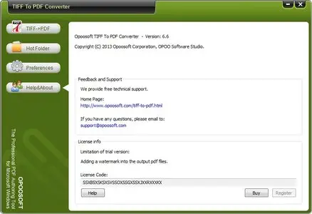 OpooSoft TIFF To PDF Converter 6.6