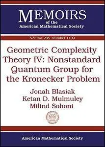 Geometric Complexity Theory: Nonstandard Quantum Group for the Kronecker Problem