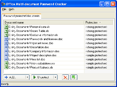 Office Multi-document Password Cracker ver. 1.0