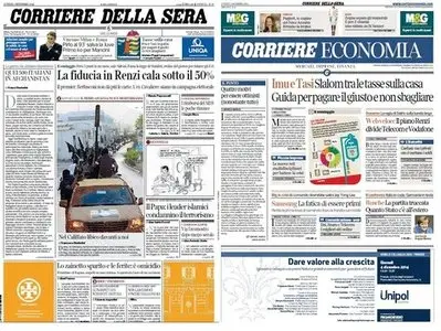 Il Corriere della Sera (01-12-14) + Corriere Economia