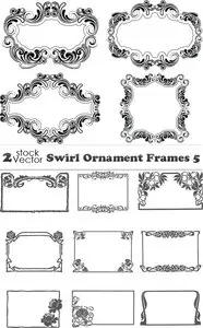 Vectors - Swirl Ornament Frames 5