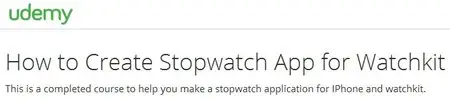 How to Create Stopwatch App for Watchkit [HD Video]