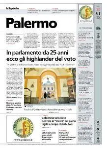 la Repubblica Palermo - 13 Gennaio 2018