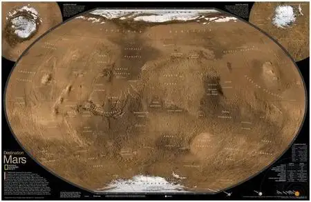 National Geographic Map: Mars