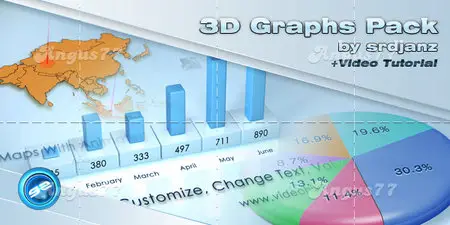 After Effects Project - 3D Graphs Pack