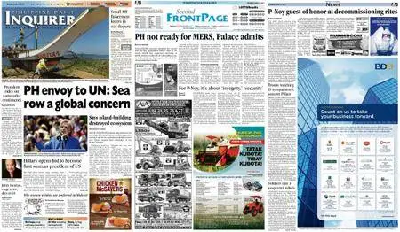 Philippine Daily Inquirer – June 15, 2015