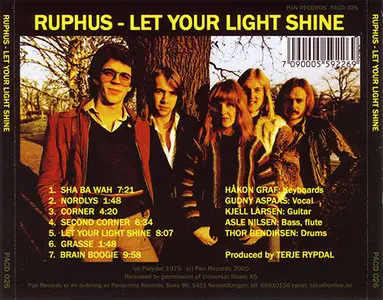 Ruphus - Let Your Light Shine (1975, CD reissue 2005)