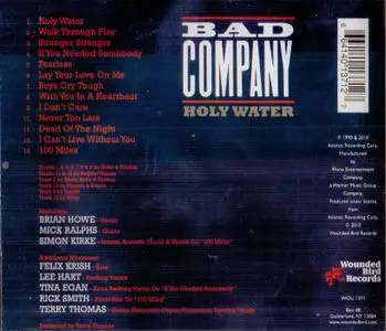Bad Company - Holy Water (1990) {2010, Reissue}