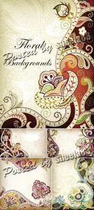 Abstract Floral Backgrounds Vector 2