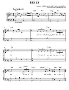 Per te - Josh Groban (Easy Piano)