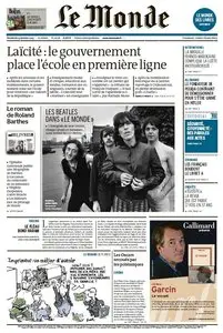 Le Monde du Vendredi 23 Janvier 2015