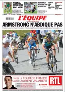 L'Équipe, du Mercredi 22 Juillet 2009.