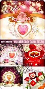 Valentine day card. Set.30 - Stock Vector