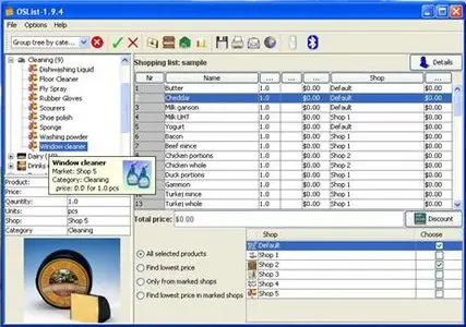 Optimal Shopping List Maker v1.9.6