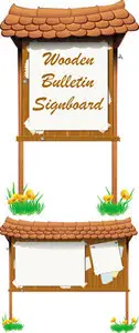 Wooden Bulletin Signboards