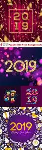 Vectors - Purple 2019 Year Backgrounds