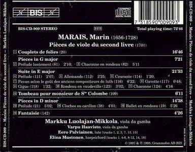 Markku Luolajan-Mikkola - Marin Marais: Pièces de viole du second livre (1998)