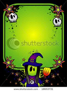 Vector witch banner