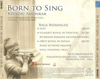 Kishori Amonkar - Born To Sing - Live In London (2000) {Navras, Vocal}