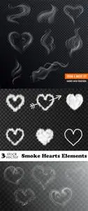 Vectors - Smoke Hearts Elements