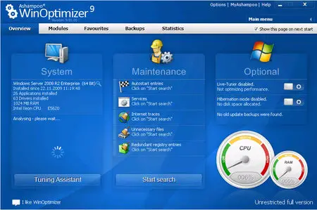 Ashampoo WinOptimizer 9.1.1 Multilanguage Portable