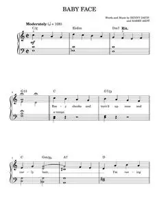 Baby Face - Bobby Darin, Little Richard (Easy Piano)
