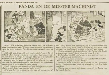 Kranten Strips 00 Panda V086 Panda En De Meester Machinist Leidsch Dagblad 1965
