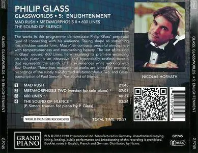 Nicolas Horvath - Philip Glass: Glassworlds (Complete Piano Music), Volume 1-6 (2015-2019) 6 CDs