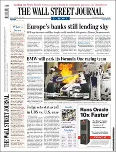 THE WALL STREET JOURNAL, EUROPE, Thursday, July 30, 2009.