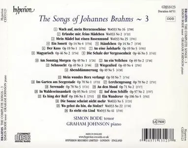 Simon Bode, Graham Johnson - Johannes Brahms: The Complete Songs, Vol. 3 (2011)