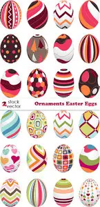 Vectors - Ornaments Easter Eggs