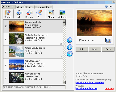 Nufsoft Water Illusion Screensaver 3.80