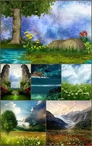 Backgrounds for Photoshop - Fabulous landscape #9