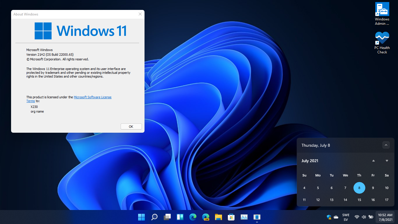 Windows 11 Version 21H2 Build 22000.65 Insider Preview / AvaxHome