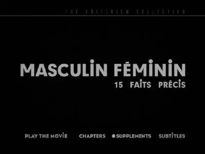 Masculin féminin (1966) [Criterion Collection]